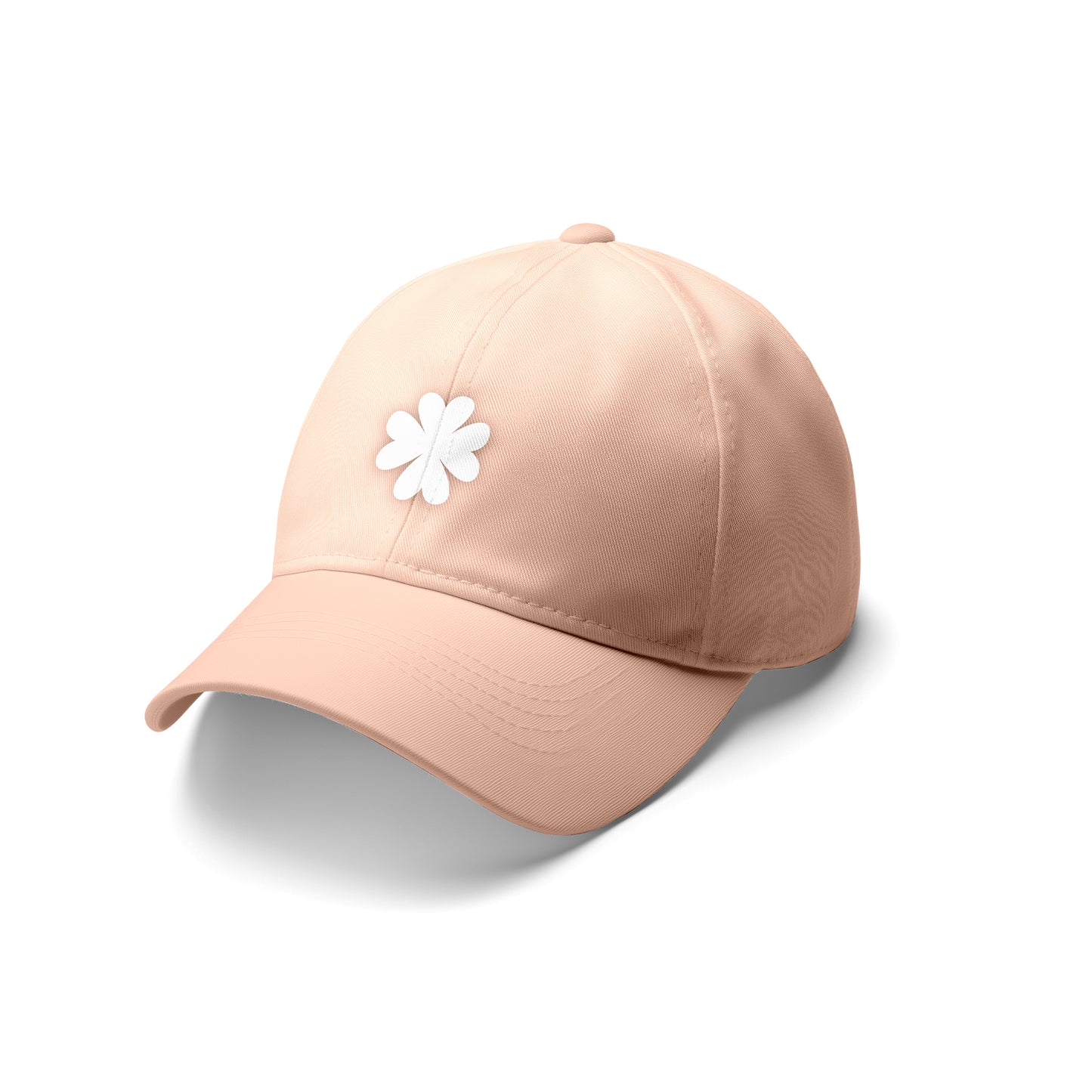 Blush Pink Clover Cap – Adjustable Cotton Hat for Everyday Style